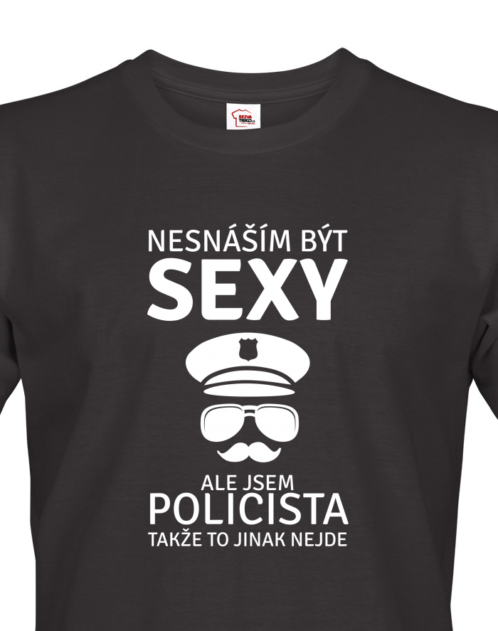 Pánské tričko s krátkým rukávem – Sexy policista