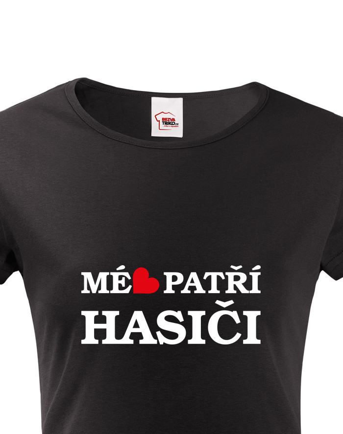 Dámské tričko Mé srdce patří hasiči