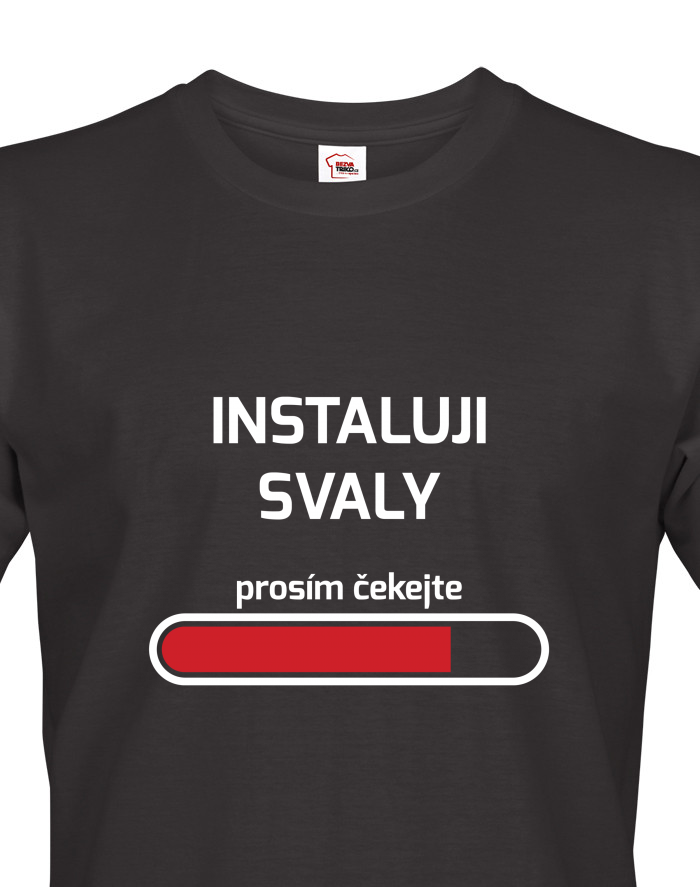 Pánské tričko s krátkým rukávem Instaluji svaly