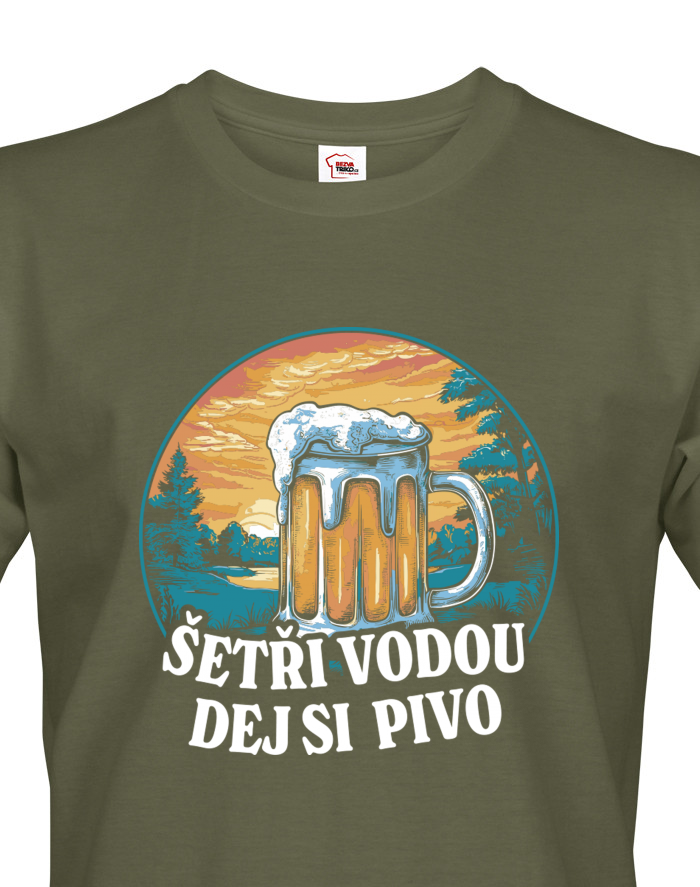 Pánské tričko Šetři vodu, dej si pivo