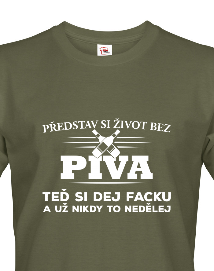 Pánské tričko s krátkým rukávem Život bez piva