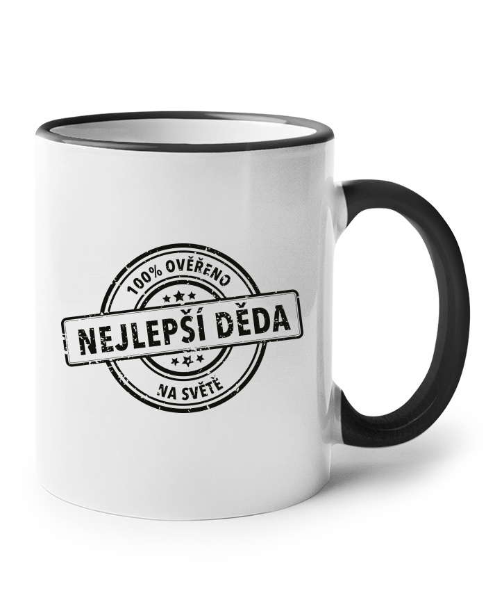 Keramický hrnek s černým uchem – Nejlepší děda na světě 2