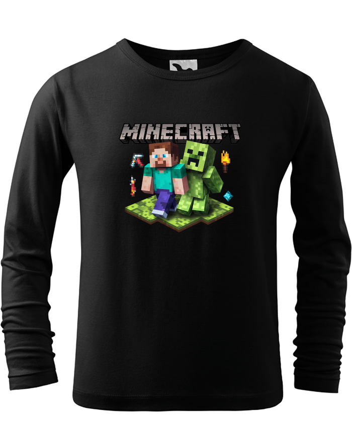 Dětské triko s dlouhým rukávem Minecraft 2