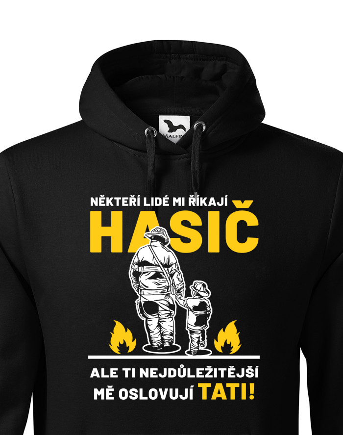 Pánská mikina s kapucí Hasič táta