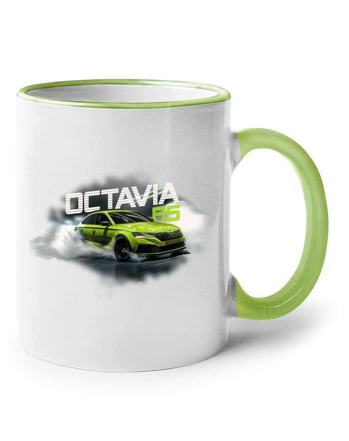 Keramický hrnek s barevným uchem Octavia RS