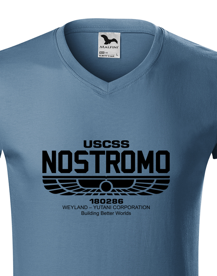 Pánské tričko s výstřihem do V USCSS Nostromo