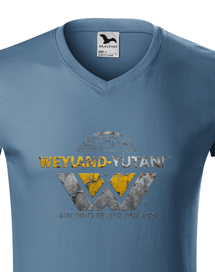 Pánské tričko s výstřihem do V Weyland Yutani