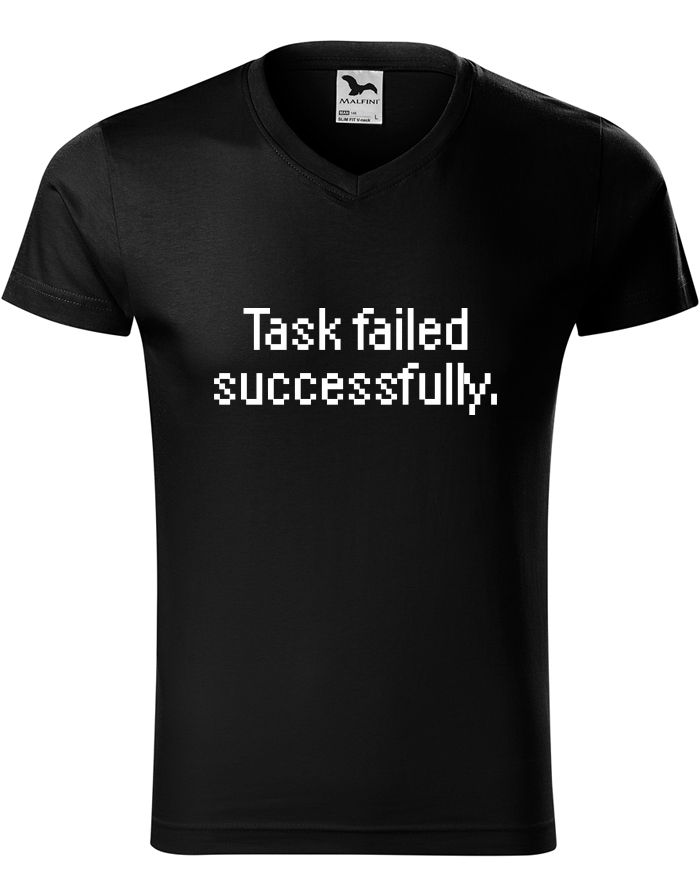 Pánské tričko s výstřihem do V Task failed successfully