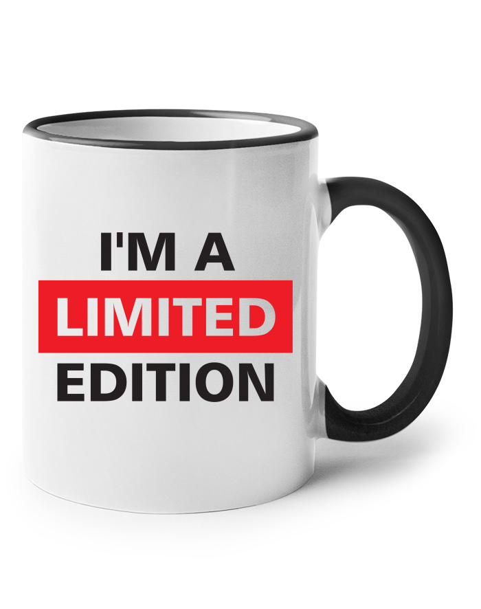 Keramický hrnek s barevným uchem I'm a Limited Edition