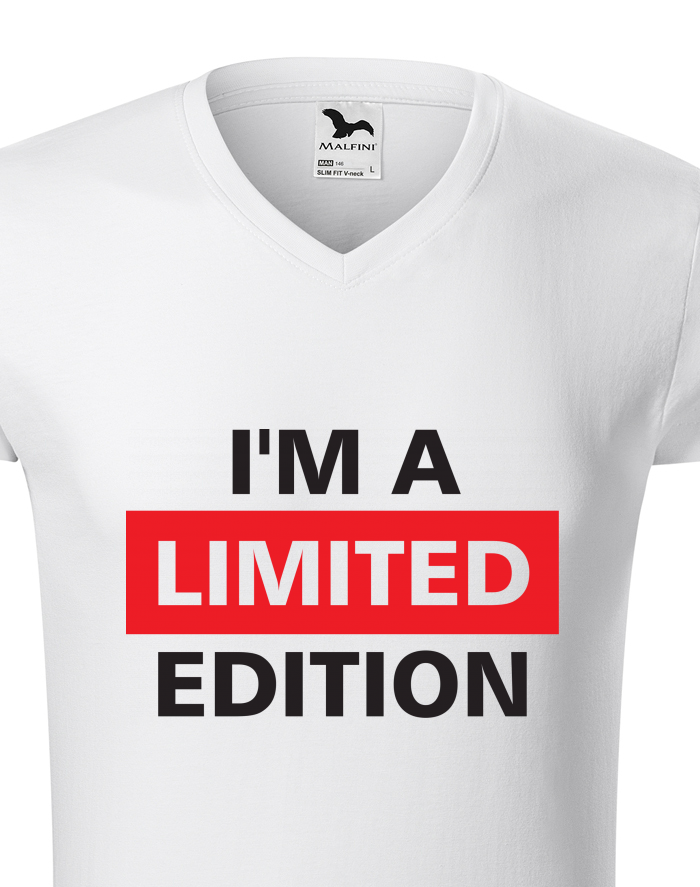 Pánské tričko s výstřihem do V – I'm a Limited Edition
