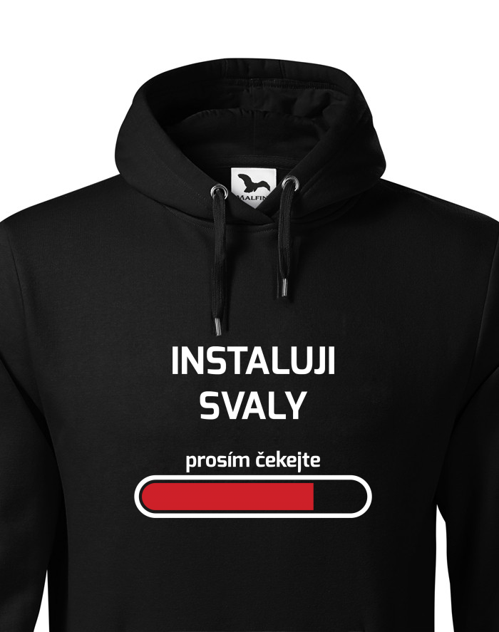 Pánská mikina s kapucí Instaluji svaly