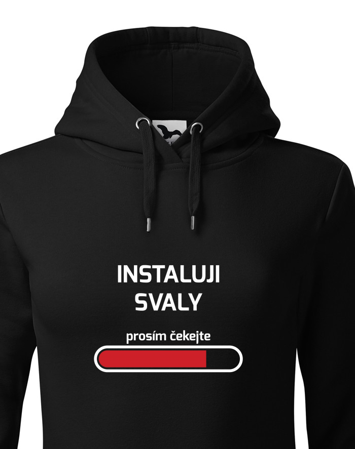 Dámská mikina s kapucí Instaluji svaly