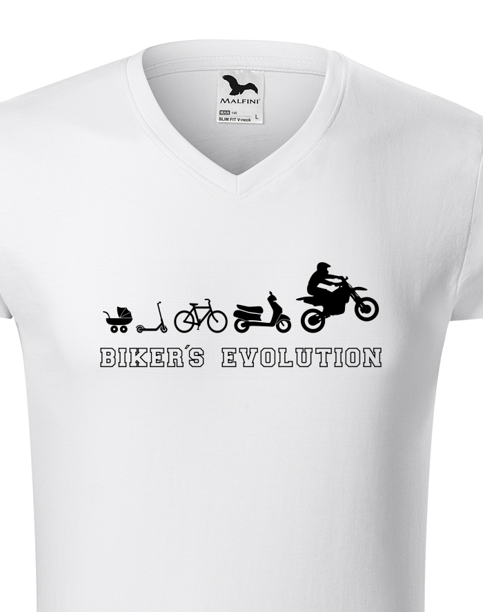 Pánské tričko s výstřihem do V – Bikers Evolution