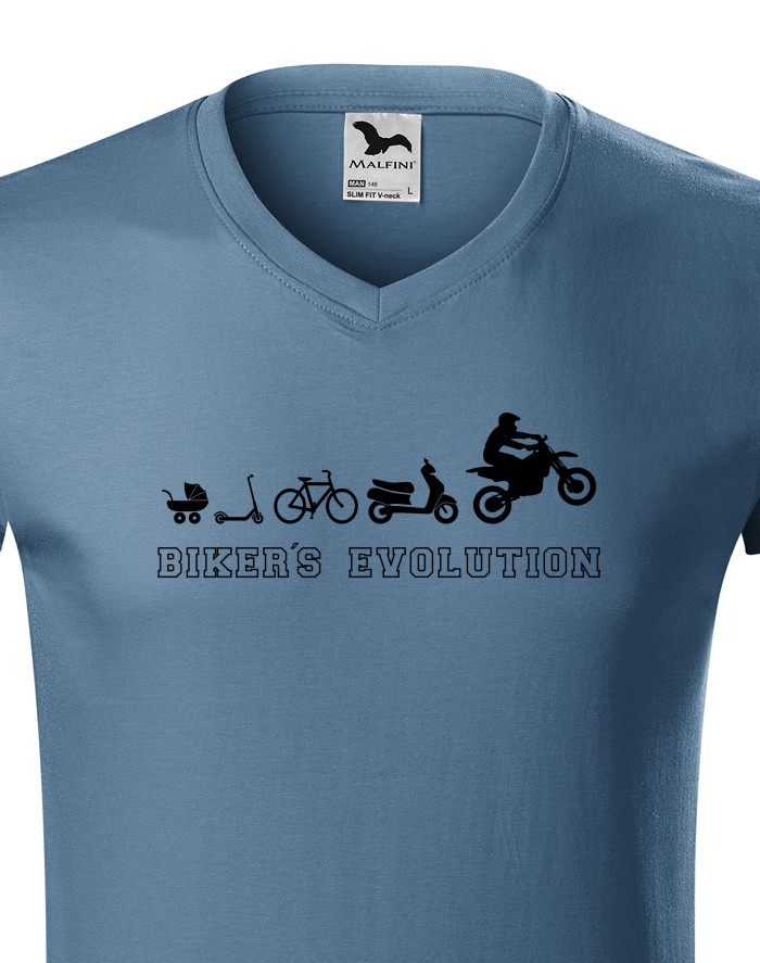 Pánské tričko s výstřihem do V – Bikers Evolution