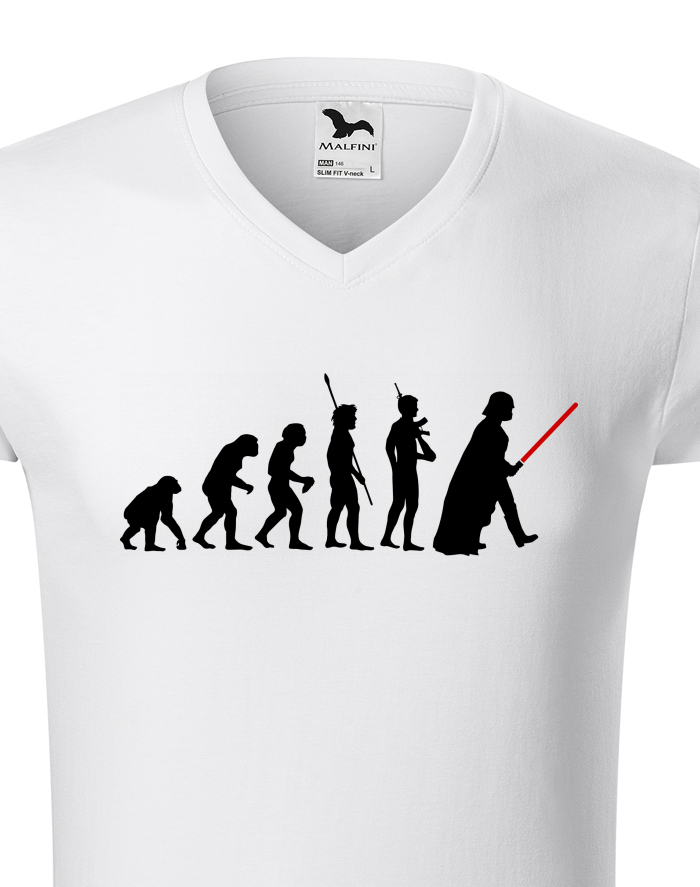 Pánské tričko s výstřihem do V – Evoluce Star Wars