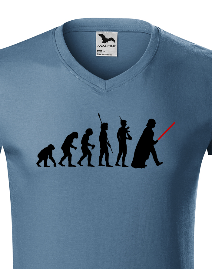 Pánské tričko s výstřihem do V – Evoluce Star Wars