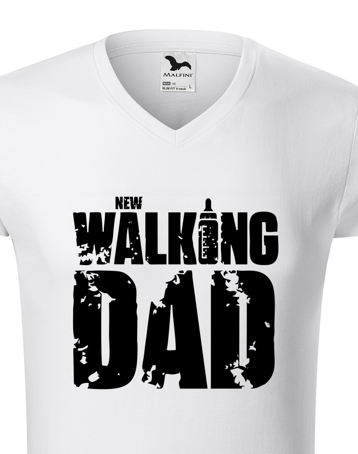 Vtipné tričko pro tatínka New Walking Dad - pánské V-čko