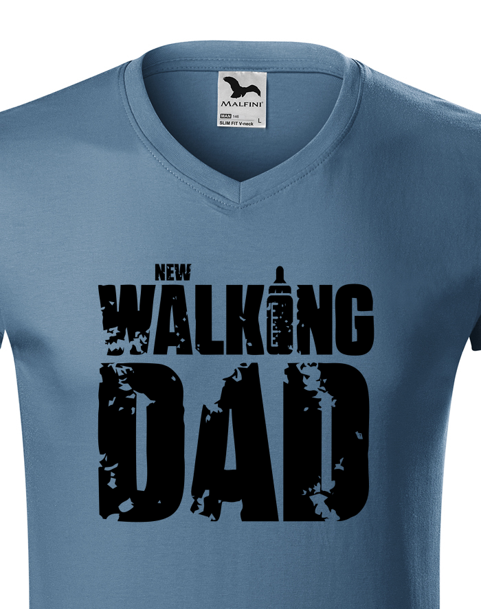 Vtipné tričko pro tatínka New Walking Dad - pánské V-čko