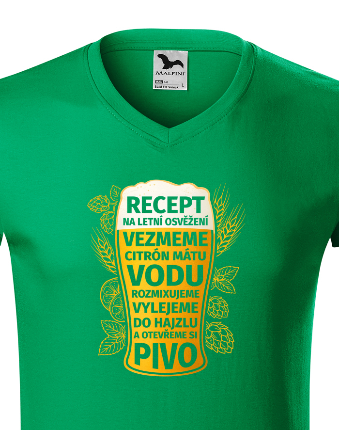 Pánské tričko s výstřihem do V – Recept na letní osvěžení
