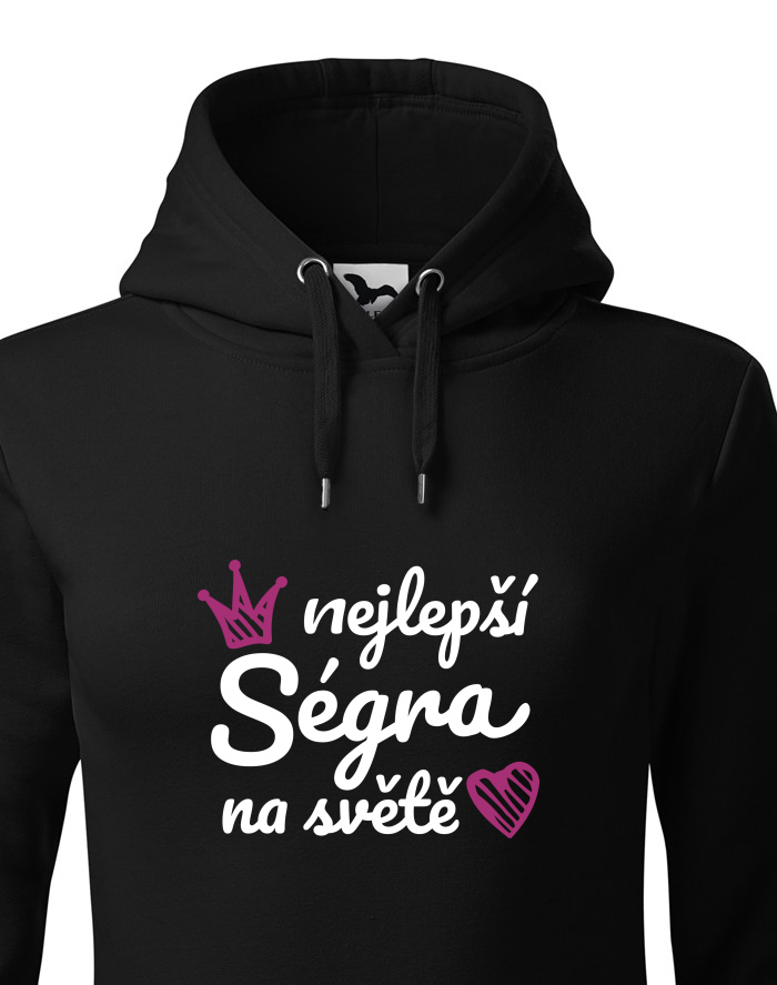 Dámská mikina s kapucí Nejlepší ségra na světě