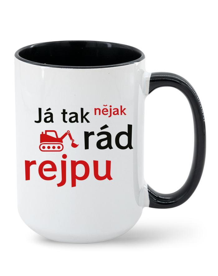 Keramický hrnek MAX Já tak nějak rád rejpu – barevný vnitřek a ucho