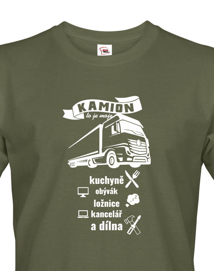 Pánské tričko pro kamioňáky Kamion to je moje...
