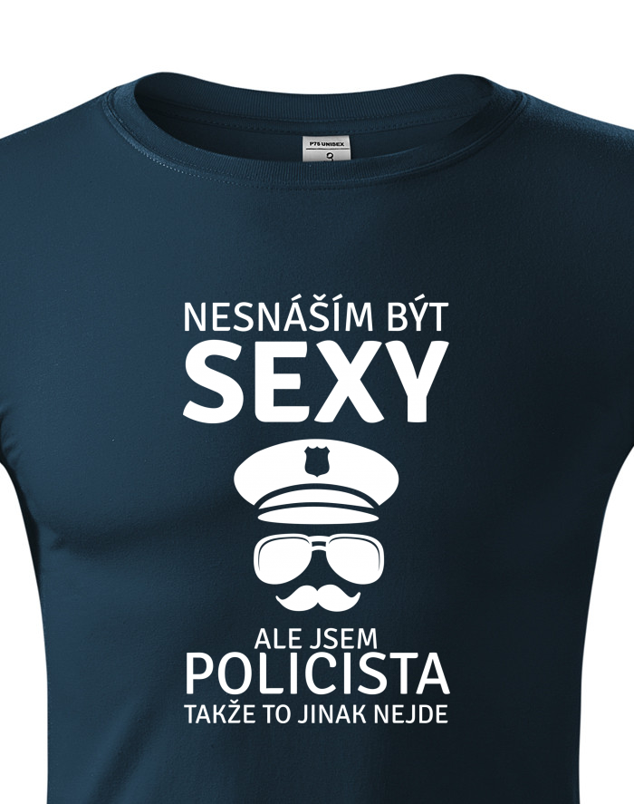 Unisex tričko s dlouhým rukávem Sexy policista