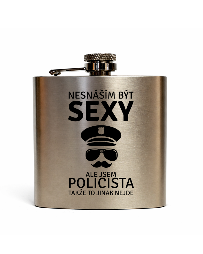 Nerezová placatka 180 ml Sexy policista