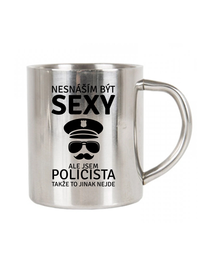 Nerezový termohrnek Sexy policista