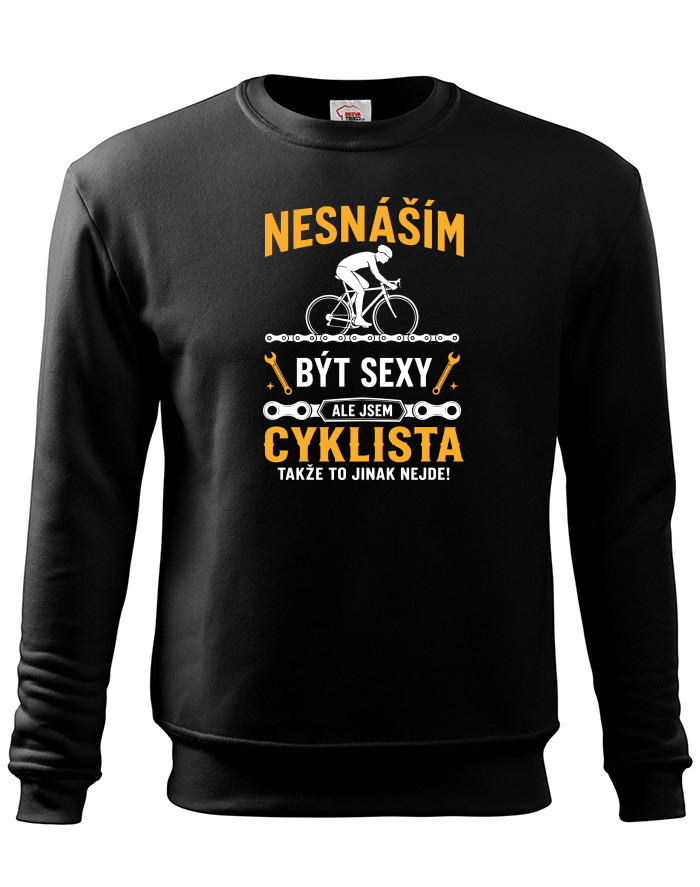 Pánská mikina bez kapuce – Sexy cyklista