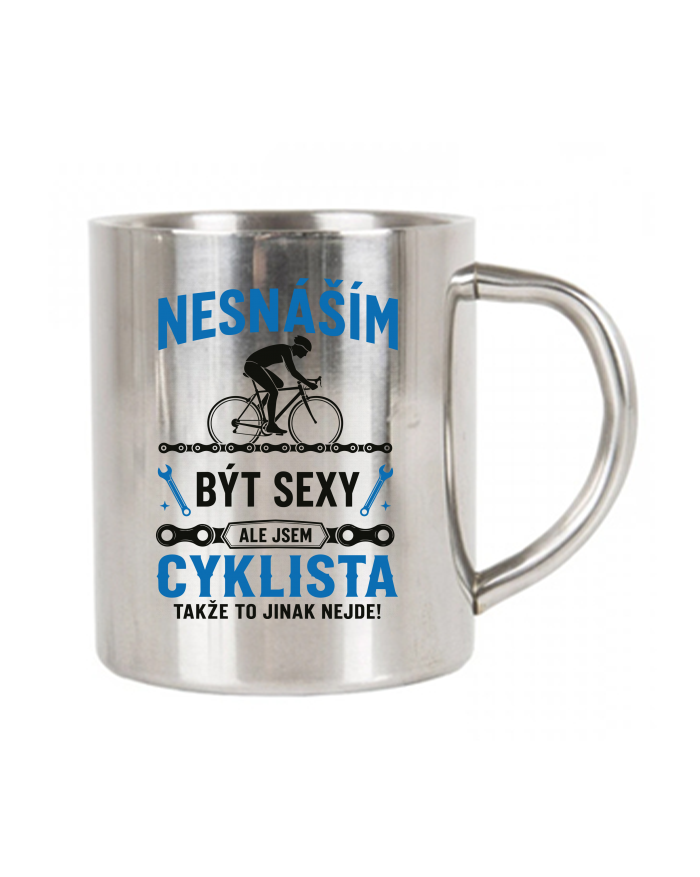 Nerezový termohrnek Sexy cyklista