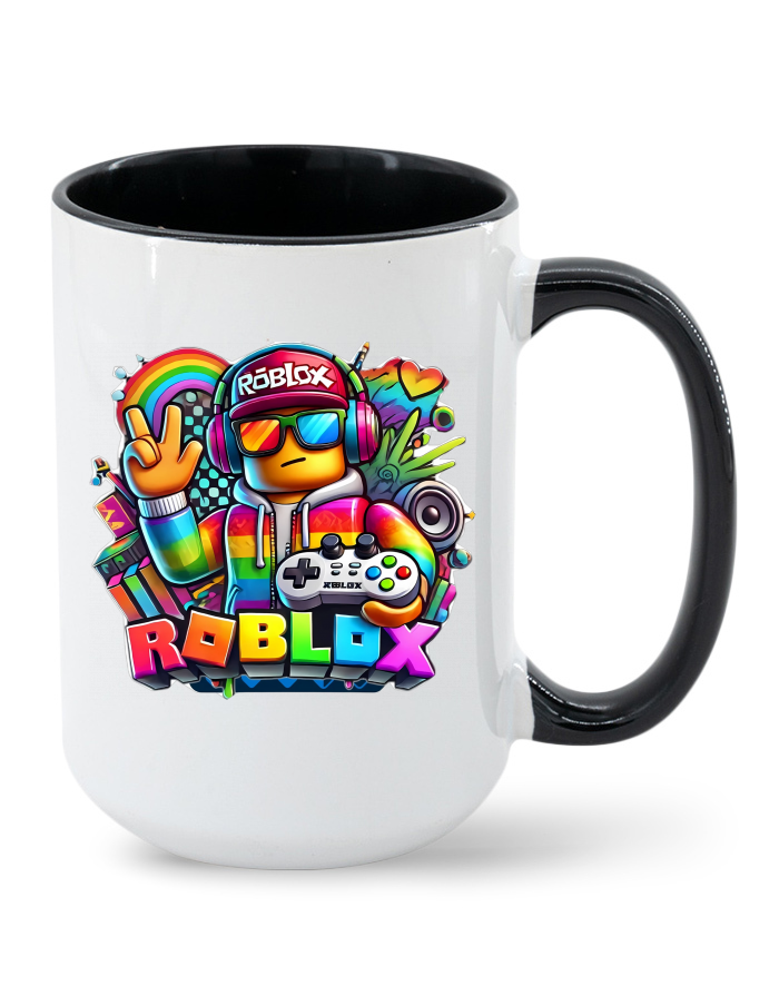 Keramický hrnek MAX Roblox 2 – barevný vnitřek a ucho