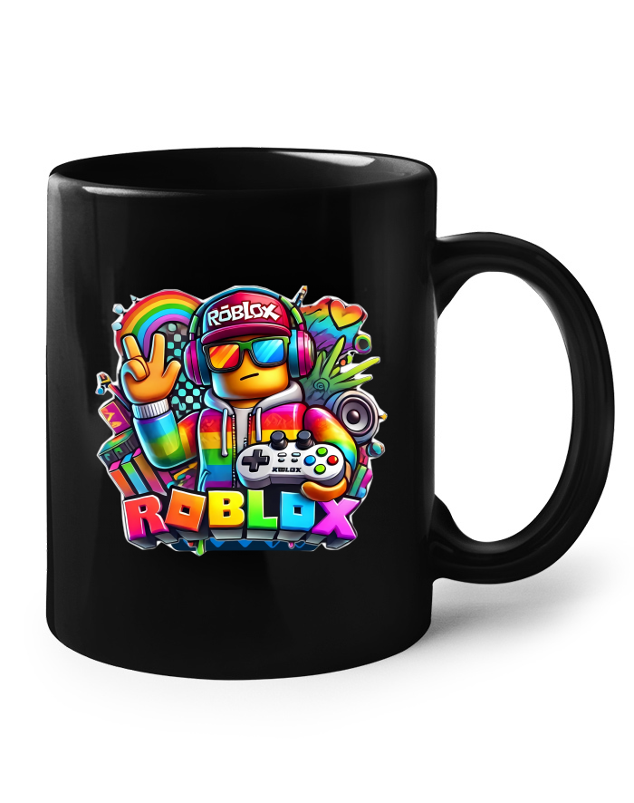 Keramický hrnek - černý - Roblox 2