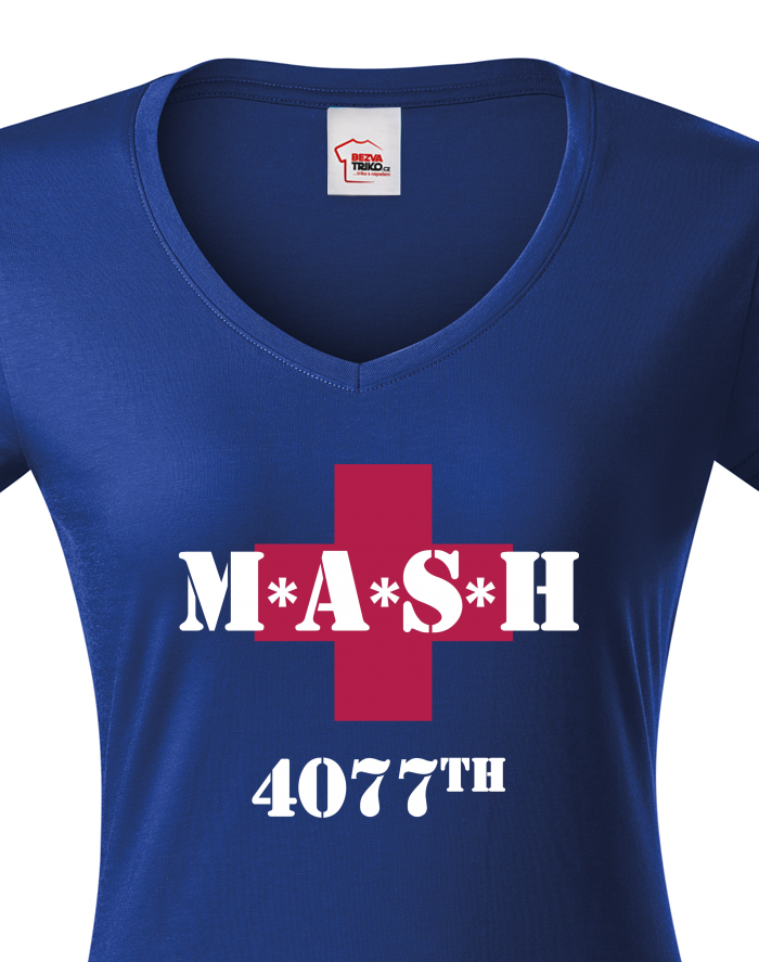 Dámské tričko s výstřihem do V MASH 4077