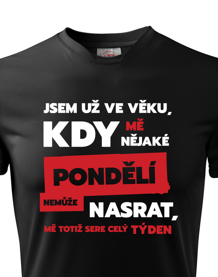 Pánské funkční tričko Jsem už ve věku