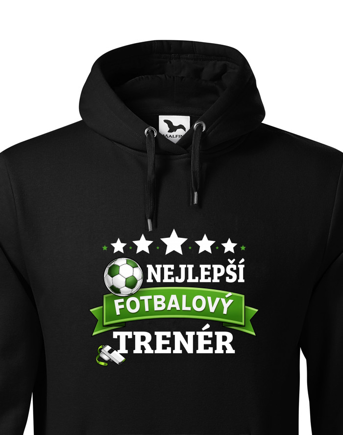 Pánská mikina s kapucí Nejlepší fotbalový trenér