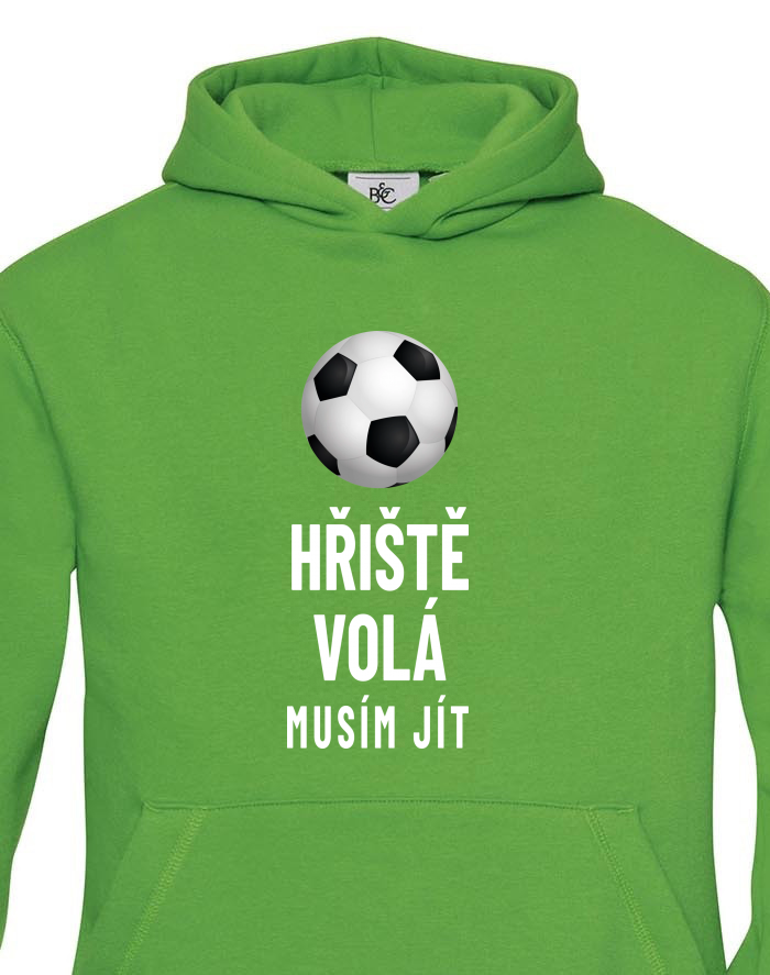 Dětská mikina s kapucí Hřiště volá musím jít