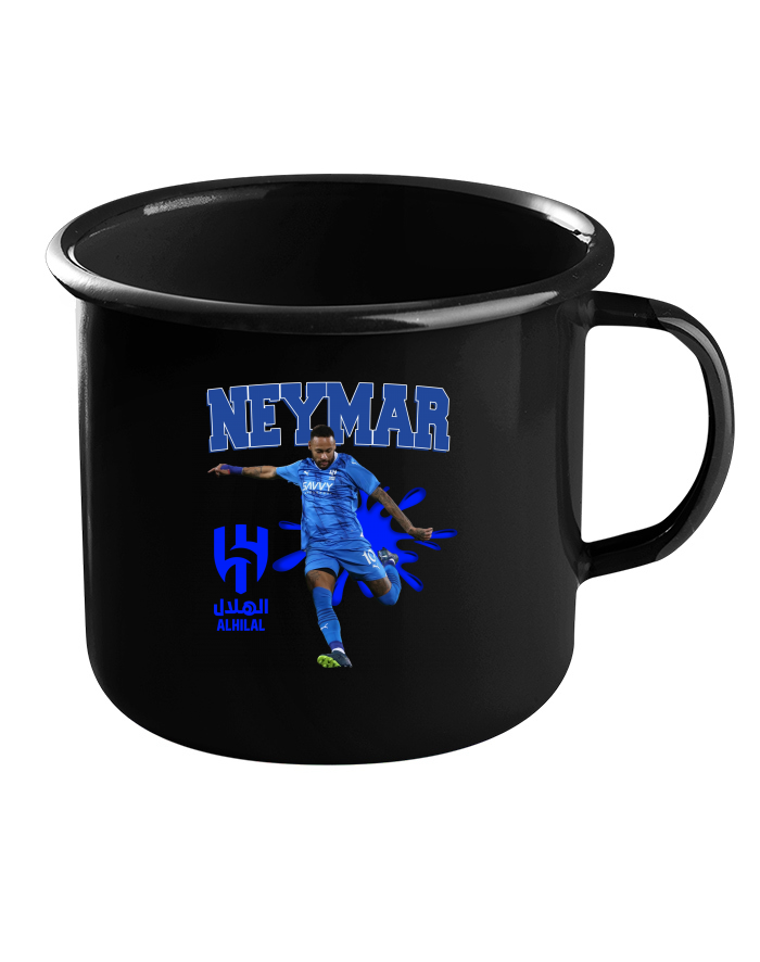 Plechový hrneček Neymar Al-Hilal černý