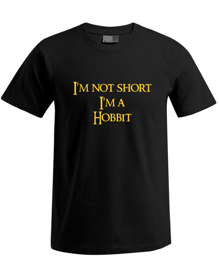 Pánské tričko Plus Size I am not short I am Hobbit