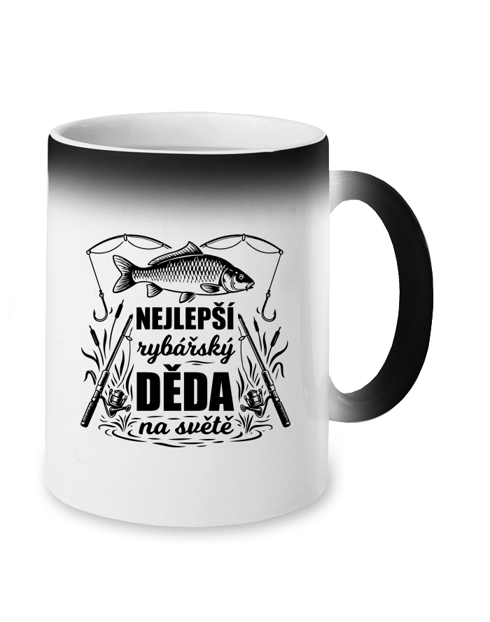 Magický měnící se hrnek Nejlepší rybářský děda na světě