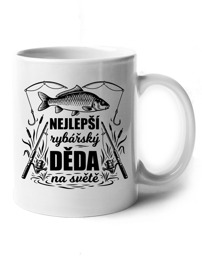 Keramický hrnek Nejlepší rybářský děda na světě