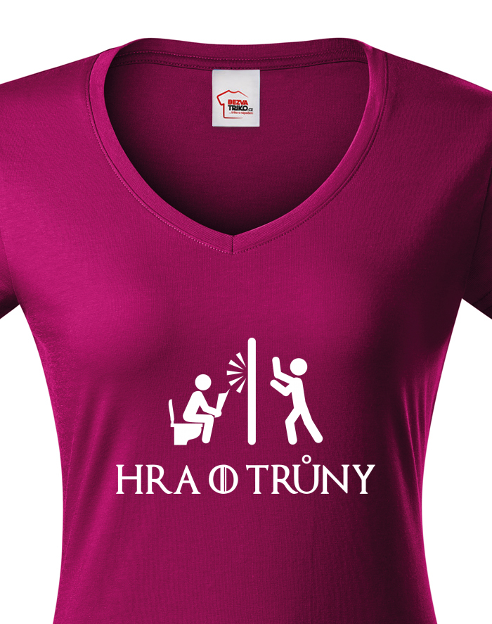 Dámské tričko s výstřihem do V Hra o trůny