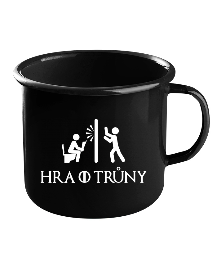 Plechový hrneček černý Hra o trůny