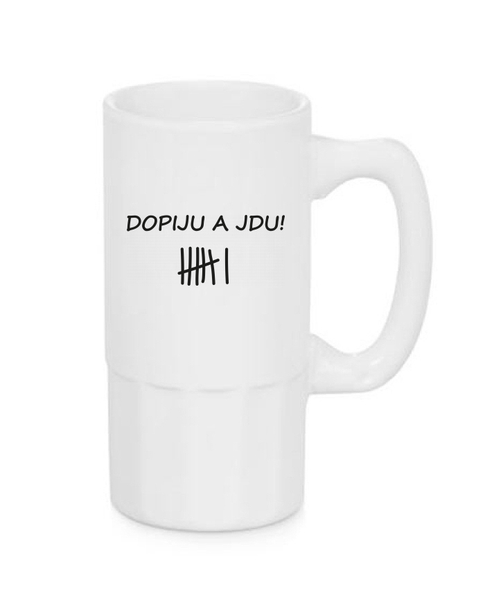 Úzký pivní půllitr – Dopiju a jdu
