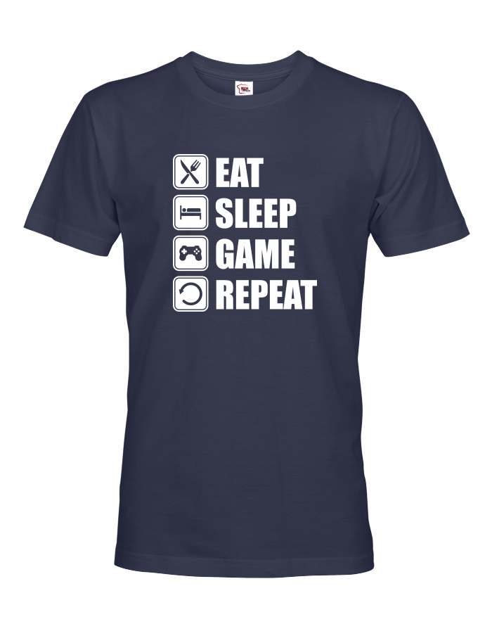 Pánské tričko Eat, Sleep, Game, Repeat