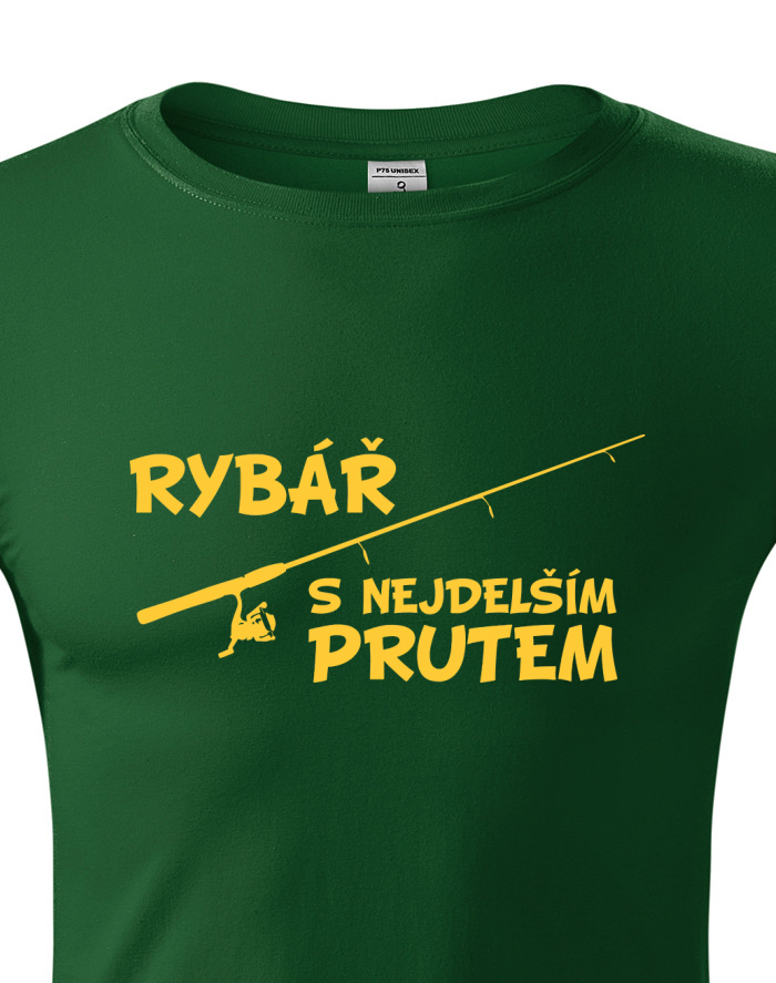 Rybářské tričko s dlouhým rukávem Rybář s nejdelším prutem