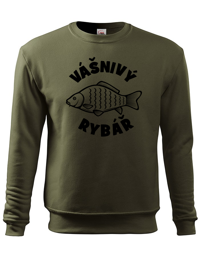Pánská mikina bez kapuce Vášnivý rybář