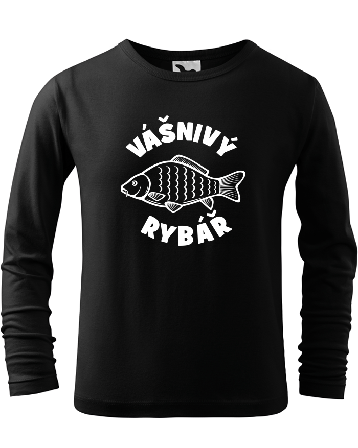 Dětské triko s dlouhým rukávem Vášnivý rybář
