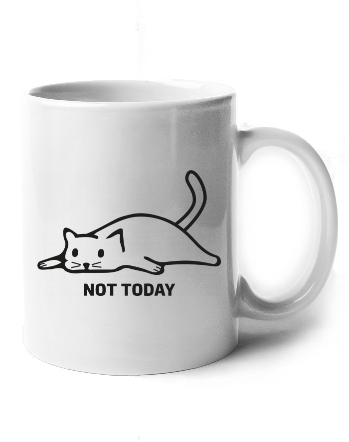 Keramický hrnek Not today s kočkou