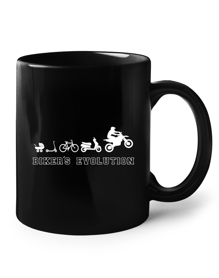 Keramický hrnek černý – Bikers Evolution